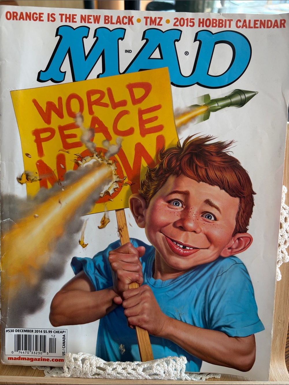 Magazine Cover Poster - Blue & Yellow
